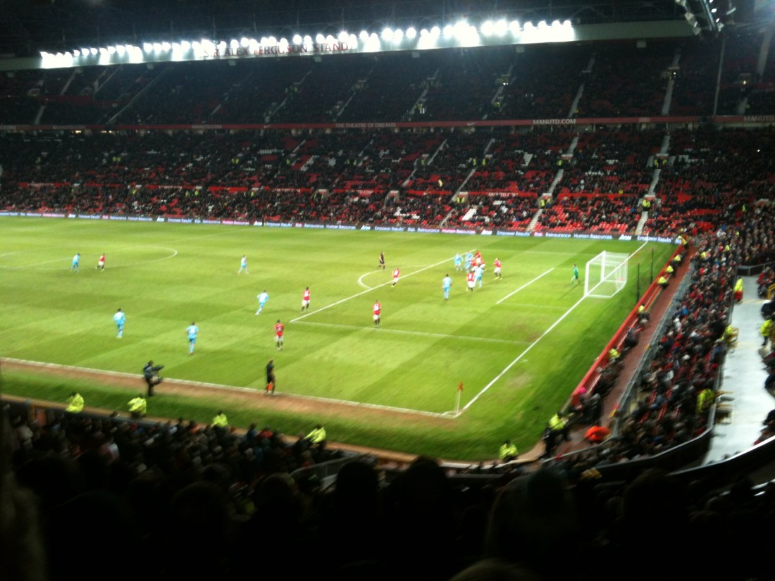 The view from the away end in Manchester Village.