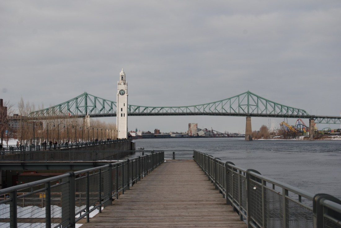 The Jaques Cartier bridge and The Clocktower