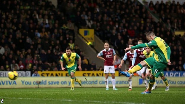 Joe Cole looks on as Robert Snodgrass gives Norwich the lead.